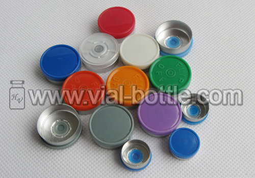 flip off tops, vial seal, colorful flip caps