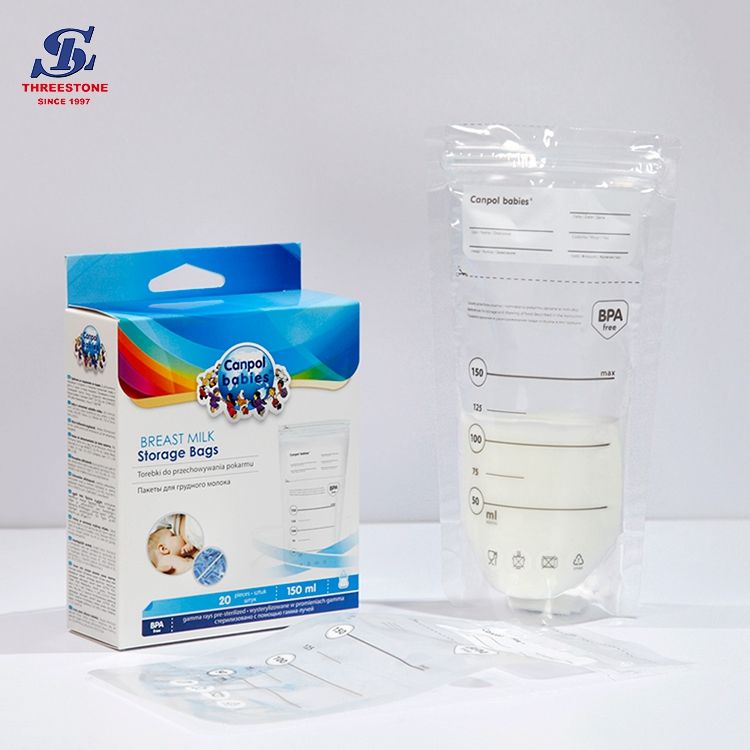 BPA Free Laminated Breast Milk Storage Bags 5-7OZ