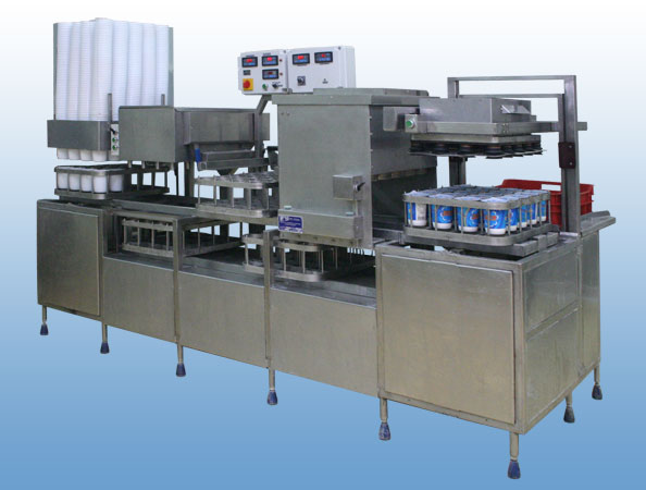 Machine for dosing and packing yogurt - semi-automatic