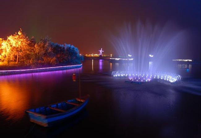 fountain, water fountain, musical fountain