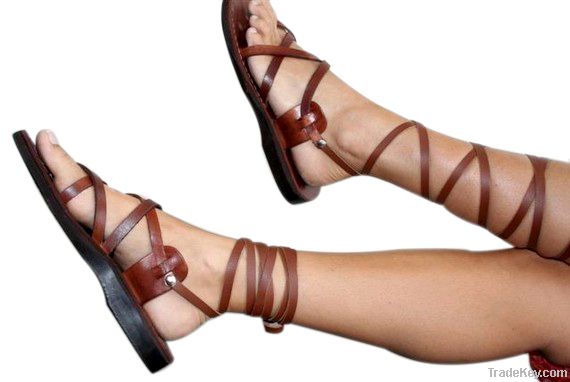 Brown Gladiator Leather Sandals