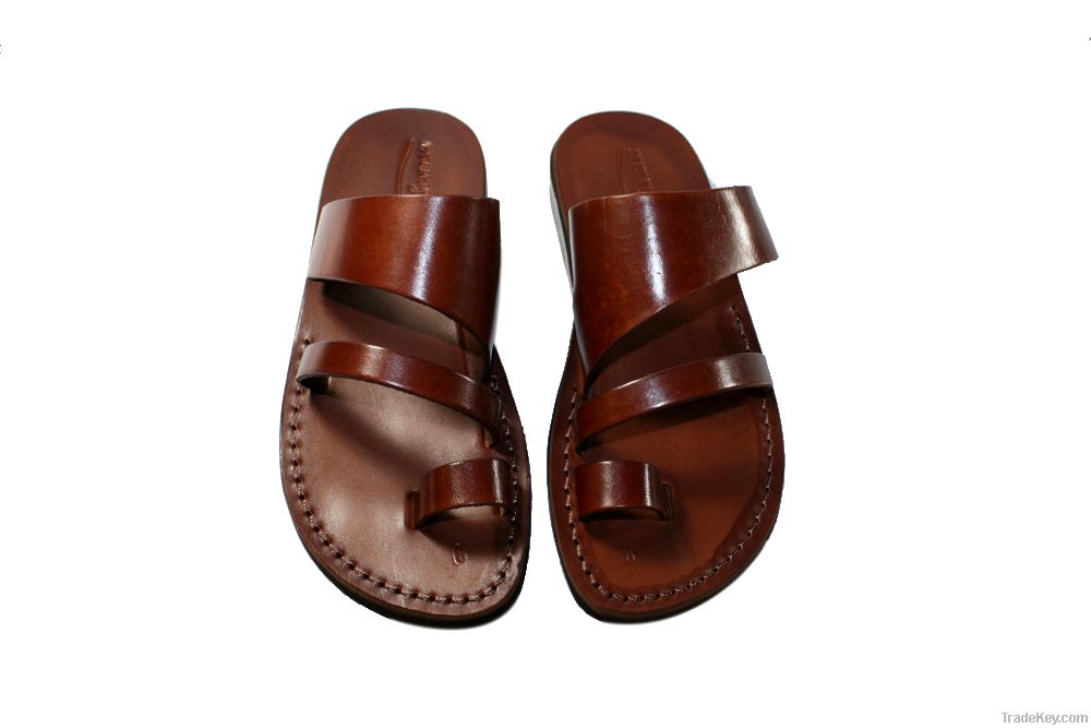 Brown Thong Leather Sandals