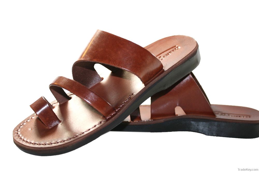 Brown Thong Leather Sandals