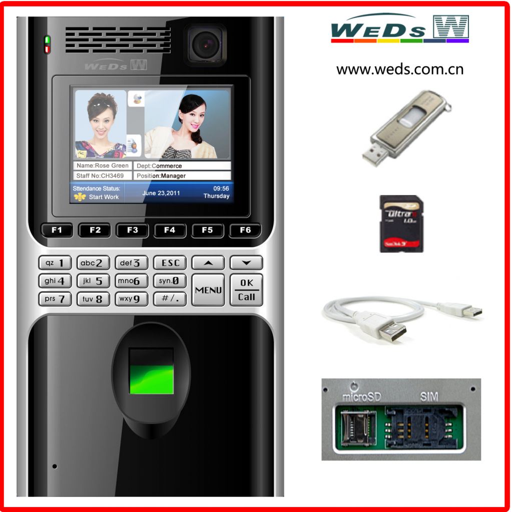 Fingerprint TIME Attendance machine with mirfare one card