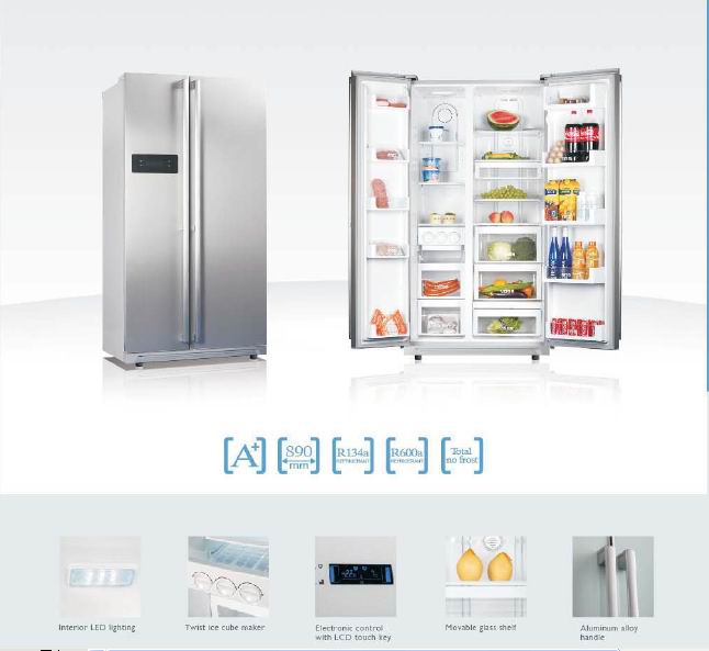 side by side refrigerator