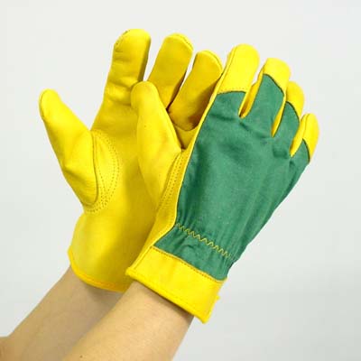 Yellow Cowhide Driver Glove