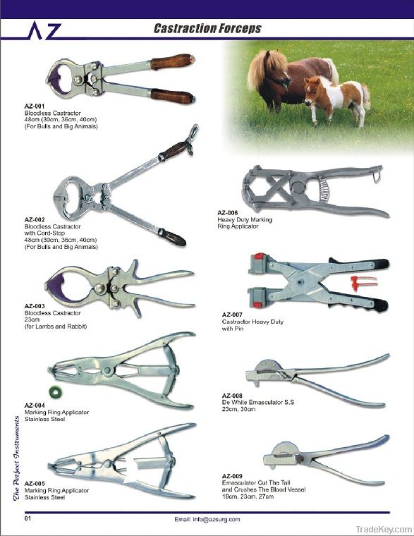 Stainless Veterinary Instruments (Castrator | Orthopedic Instrument | Castration Equipment)