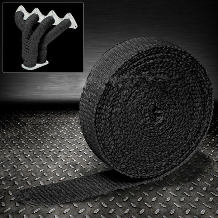 Black fiberglass Exhaust Insulating Wrap black exhaust heat wrap