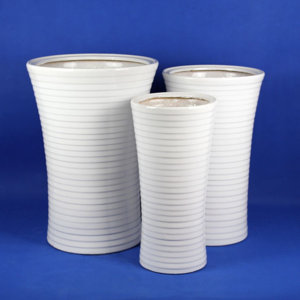 Large ceramic flowerpot round series