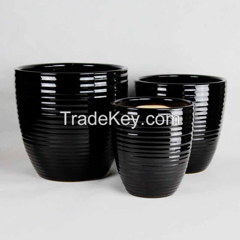 small ceramic flower pot 332 color glazed series