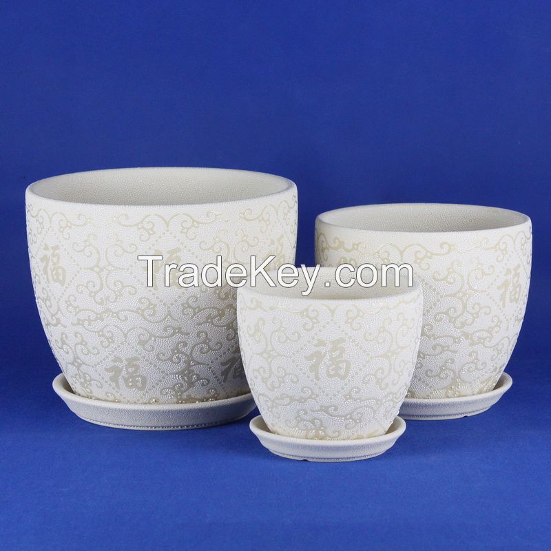 small ceramic flower 101 pearl glazed series