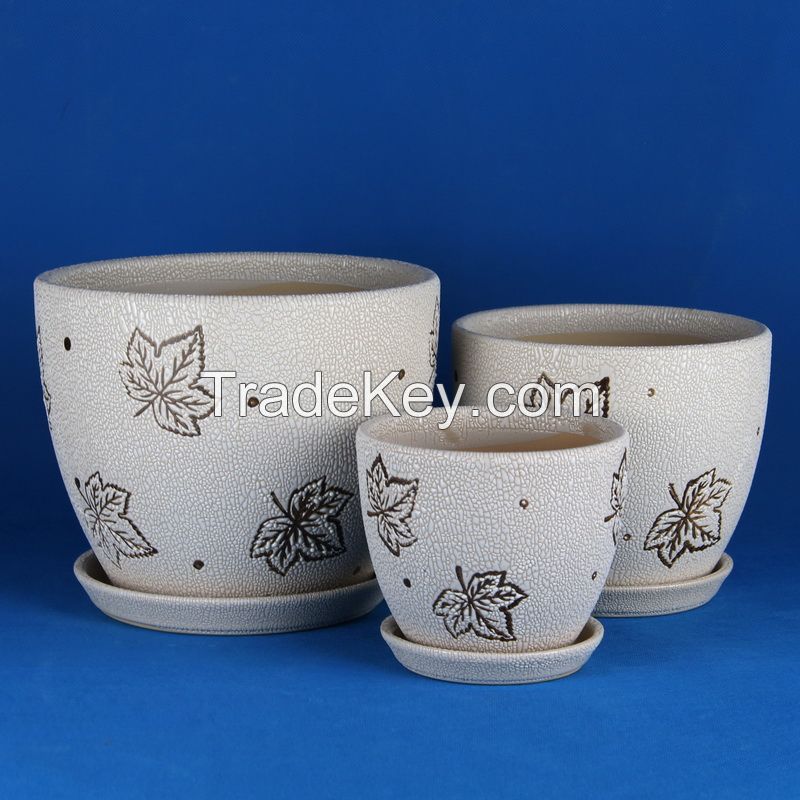 small ceramic flower 101 pearl glazed series