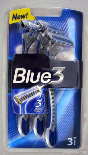 Triple blade disposable razors