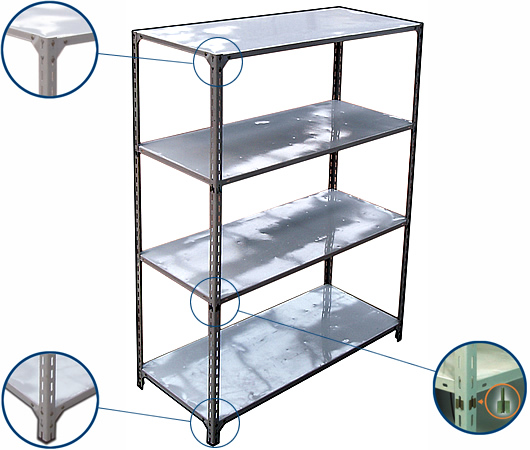 Light duty shelves