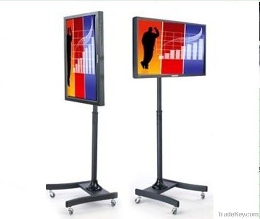 Single column caster LCD Stand