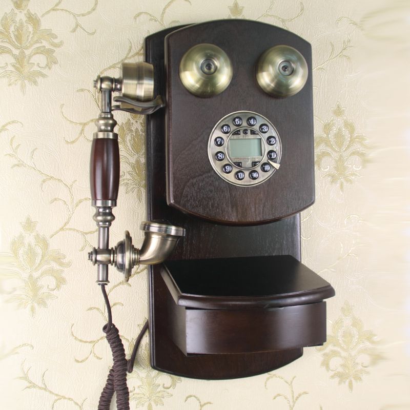 solid wood Telephone with Modern Style