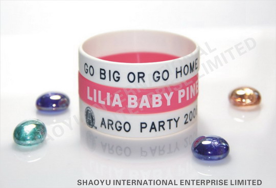 Printed silicone wristband