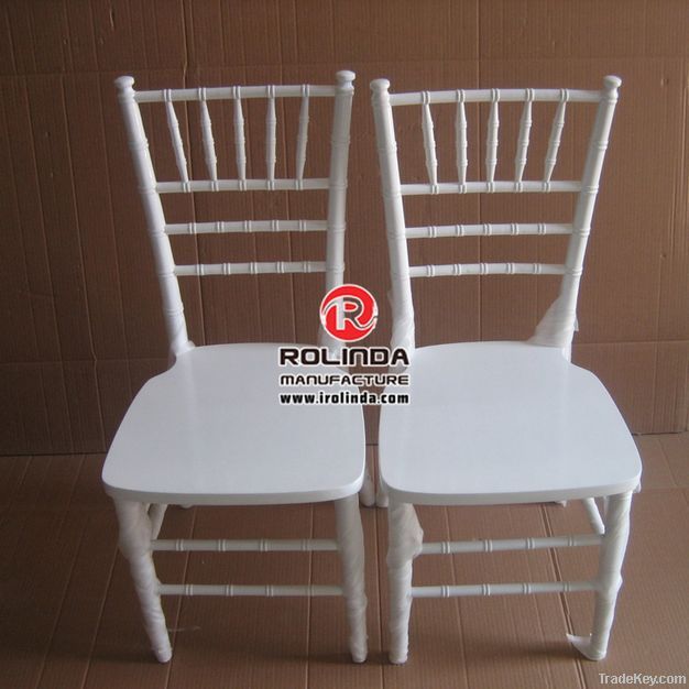 White Wood Stacking Chiavari Chair