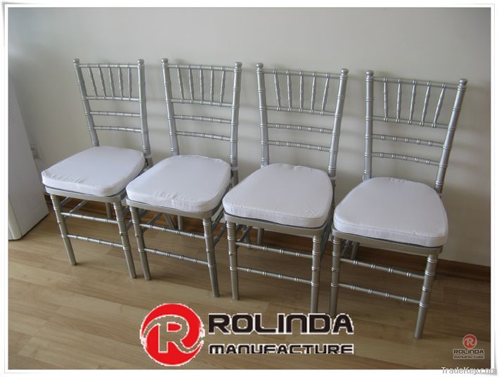 Silver Wooden Stacking Chiavari Chair