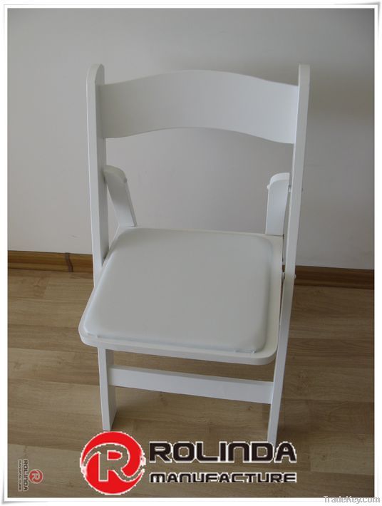 White Wedding Wood Folding Chair