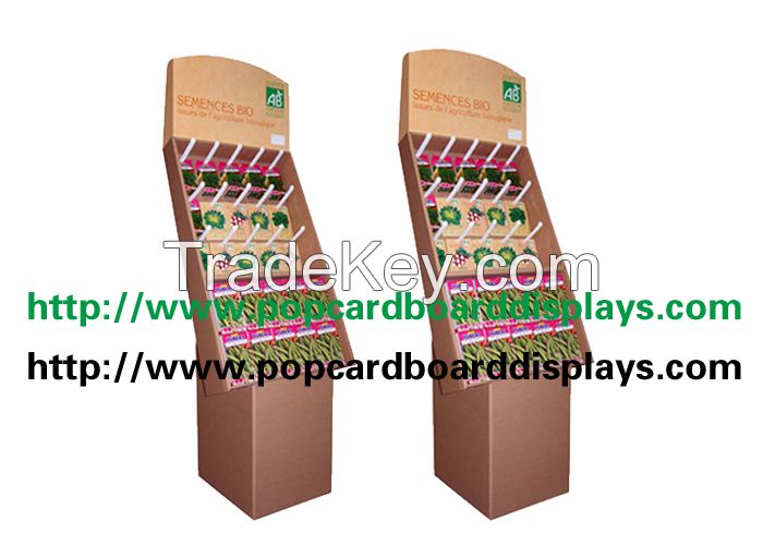 Attractive Recyable Cardboard Display Stand rack For Shampoo / Lipton Tea Bag