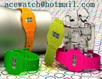 silicone watch (super thin silica gel wristwatches) slap band watch