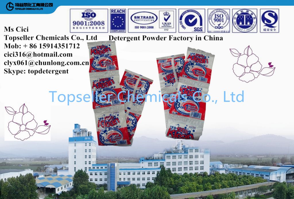 15G 30G 35G SABA Soklin Detergent Powder Washing Powder High Foam China Factory Supplier