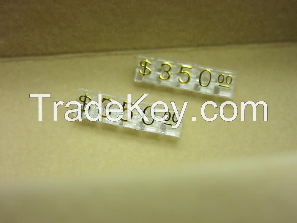 Jewelry Price Tags, Adjustable Price Display Counter Stand Tag Label Number Cube