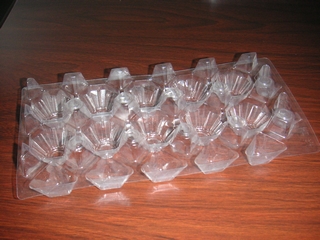 disposable plastic egg tray