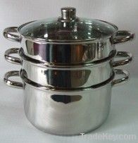 4pcs Stainless Steel Steamer Set