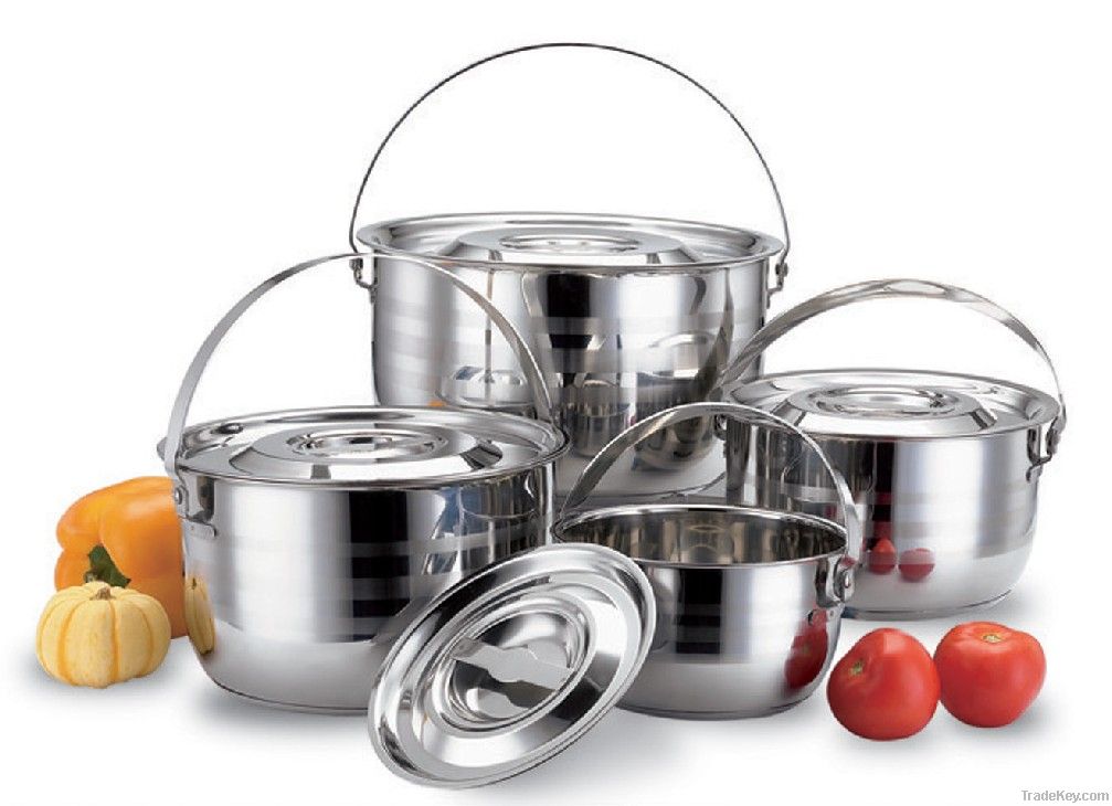 8Pcs Stainless Steel stock pot