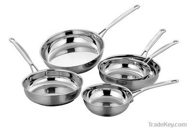 5Pcs Stainless Steel Frying Pan