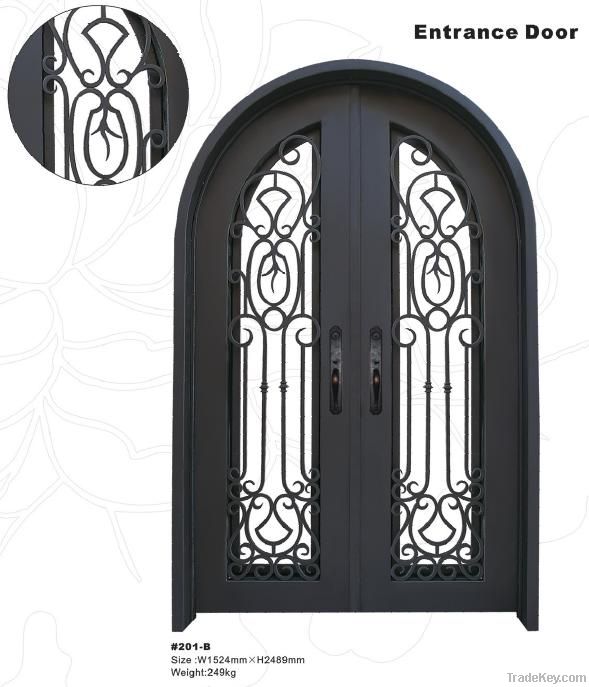 custom wrought iron entry door