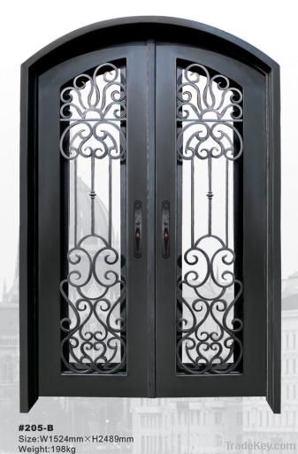 custom wrought iron entry door