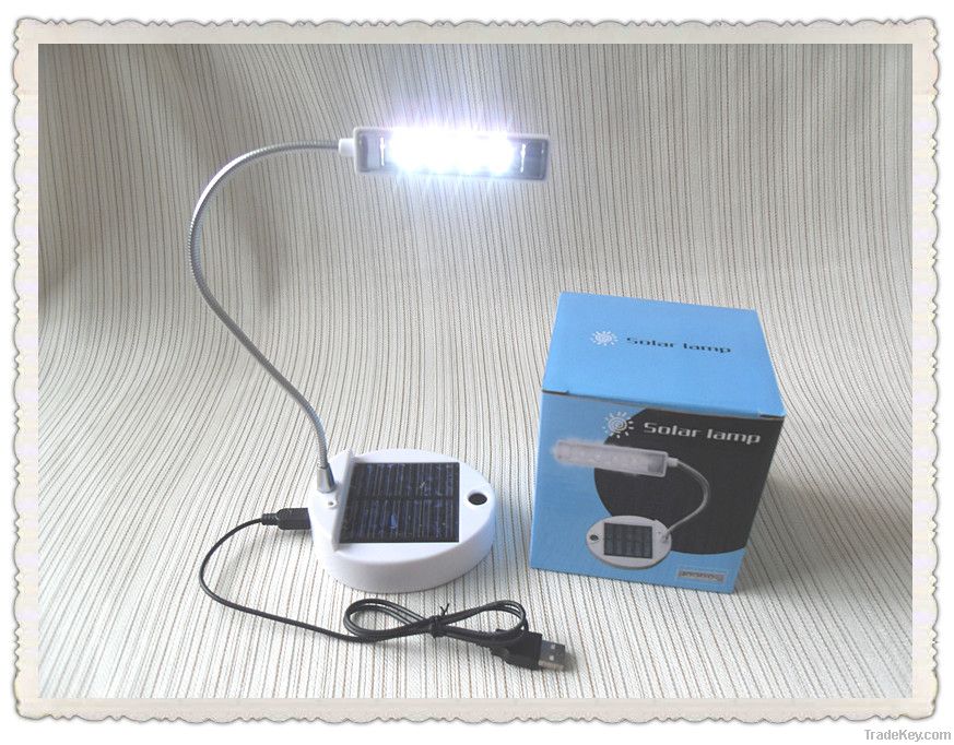 solar usb &battert three used read table light factory