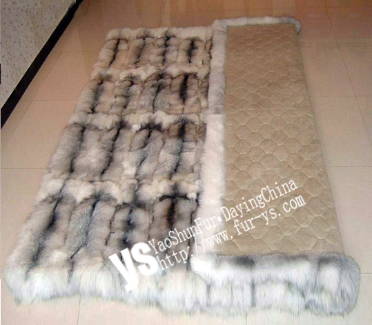 Blue Fox Fur Blanket