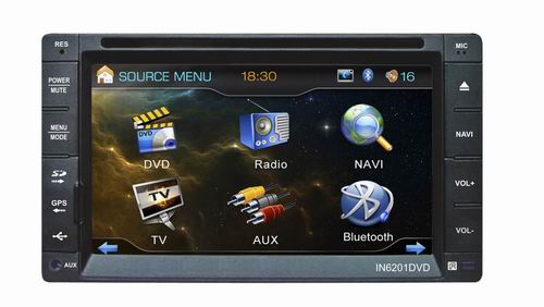 6.2&quot; Indash DVD with GPS/IPOD/TV/AM/FM/USB/SD/IPHONE MENU IN6201DVD