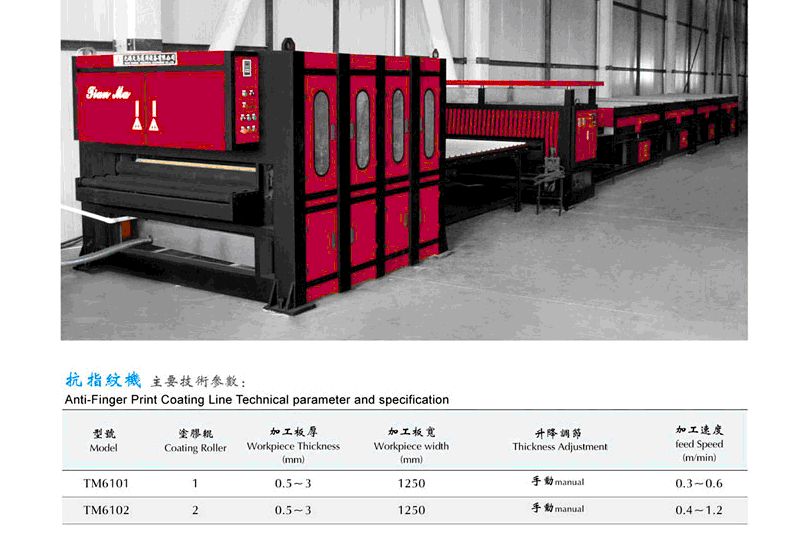 Anti-Finger print coating line