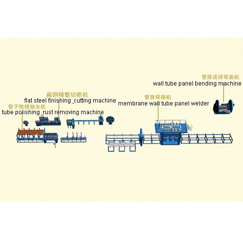 Membrane wall tube panel welding line