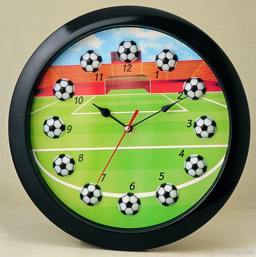 Football Plastic wall clock for promoti0on