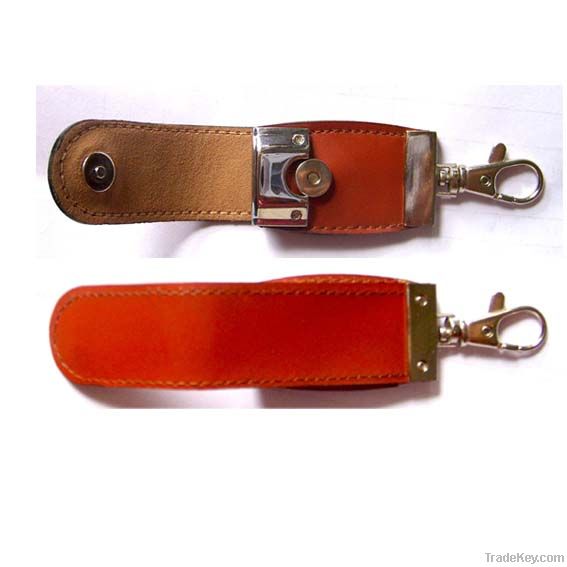 usb flash disk leather usb flash drive. ( free logo service)