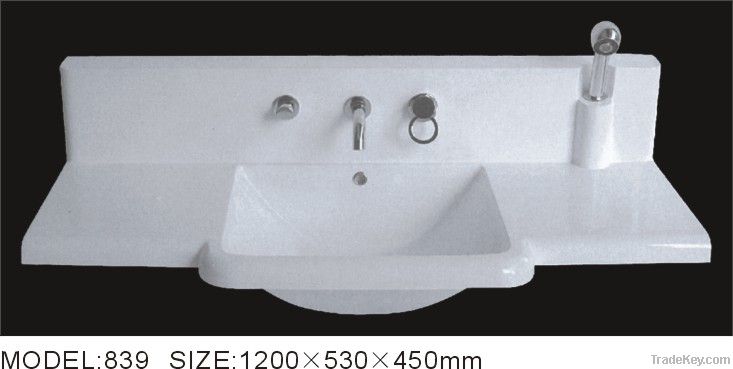 man-made stone basin