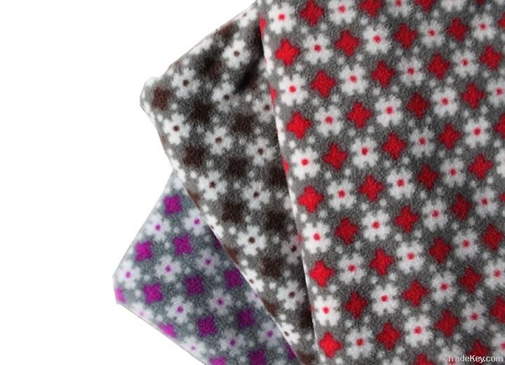 100%polyester printed polar fleece fabric