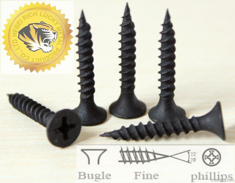 Fine Thread Black Phosphate Drywall Screw