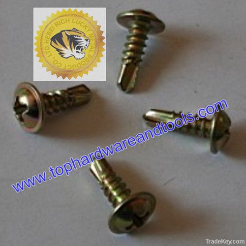 yellow zinc coating pan head self-drilling screw