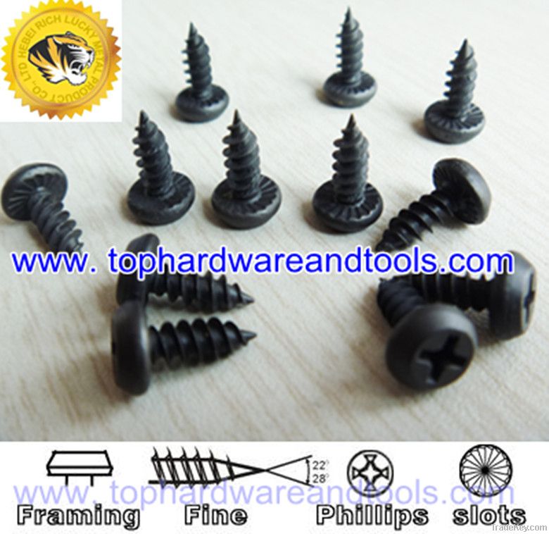 Black Phosphated Flat Head Self-Tapping Screw