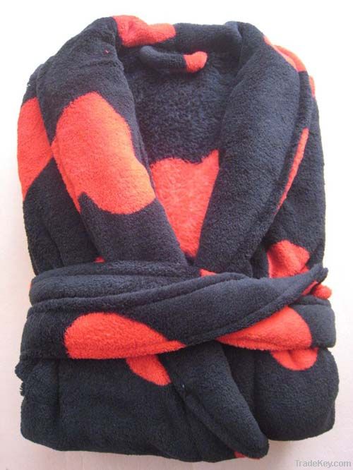 sell printed coral fleece bathrobe(å°è±ççç»ç¡è¢ï¼