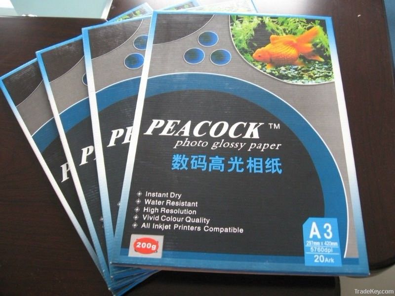 Glossy photo paper