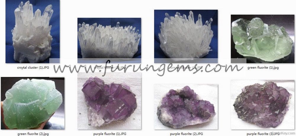 crystal cluster, green/purple fluorite specimen wholesale