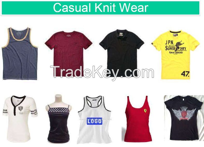 T-Shirt, Polo Shirt, Tank Top, Casual Knit Wear